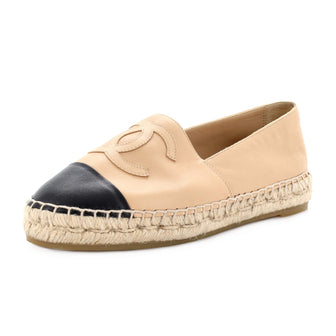 Chanel Women's CC Cap Toe Espadrilles Leather