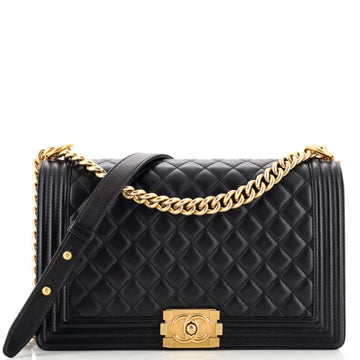 Chanel Boy Flap Bag Quilted Lambskin New Medium