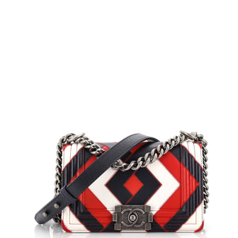 Chanel Boy Flap Bag Geometric Patchwork Lambskin Small