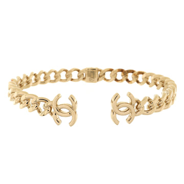 Chanel CC Chain Link Choker Necklace Metal