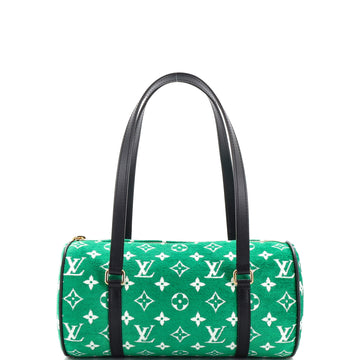 Louis Vuitton Papillon Handbag LV Match Monogram Jacquard Velvet