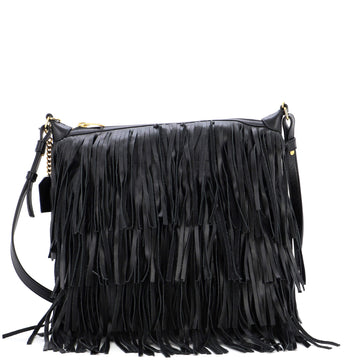 Saint Laurent Emmanuelle Hobo Fringe Leather Small