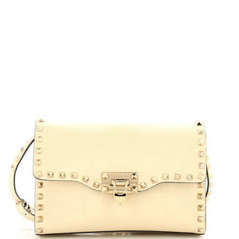Valentino Garavani Rockstud Flip Lock Flap Bag Leather Medium
