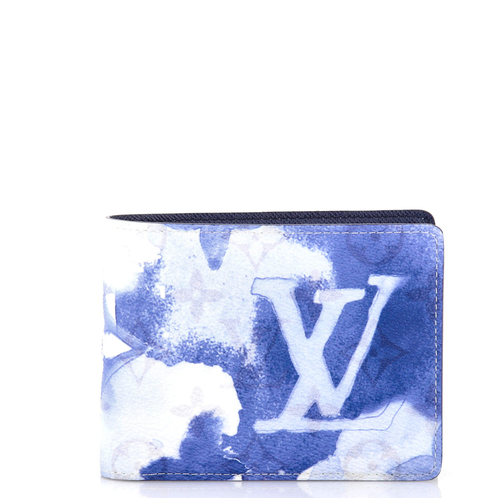 Louis Vuitton Multiple Wallet Limited Edition Monogram Watercolor Canvas  Blue 21761814