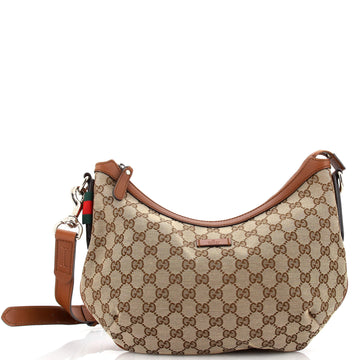 Gucci Half  Moon Crossbody GG Canvas Medium