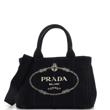Prada Canapa Convertible Tote Canvas Mini