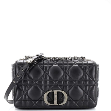 Christian Dior Caro Bag Macrocannage Quilt Calfskin Medium