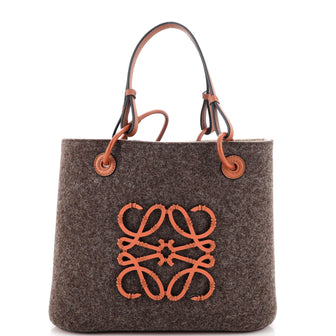 Loewe Anagram Square Basket Tote Felt Small