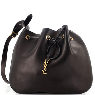 Saint Laurent Paris VII Flat Hobo Leather Large