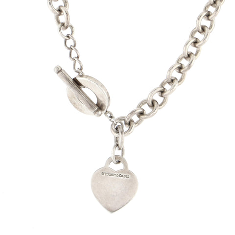 Tiffany & Co. Return To Tiffany Heart Tag Choker Necklace Sterling ...