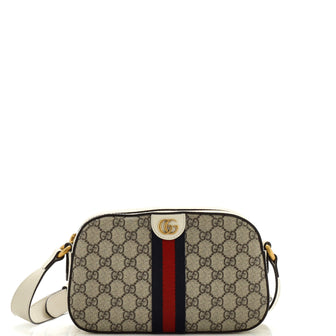 Gucci Ophidia Camera Shoulder Bag GG Coated Canvas Small