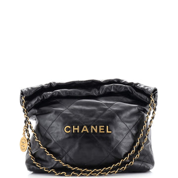 Chanel 22 Chain Hobo Quilted Calfskin Small