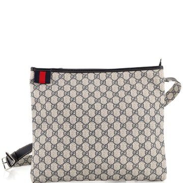 Gucci Web Loop Flat Messenger GG Coated Canvas Large