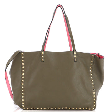 Valentino Garavani Rockstud Reversible Convertible Tote Leather Medium