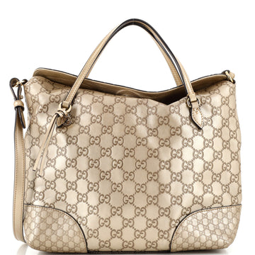 Gucci Bree Convertible Top Handle Bag Guccissima Leather Medium