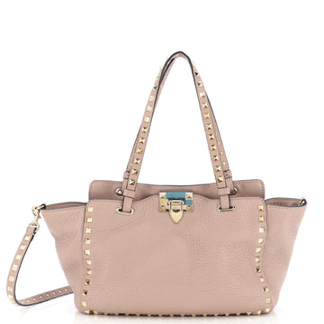 Valentino Garavani Rockstud Tote Pebbled Leather Small