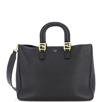 Fendi Selleria FF Handle Tote Leather Medium