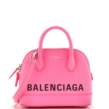 Balenciaga Logo Ville Bag Leather XXS