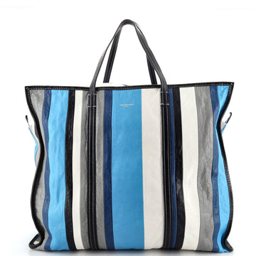 Balenciaga Bazar Tote Striped Leather XL
