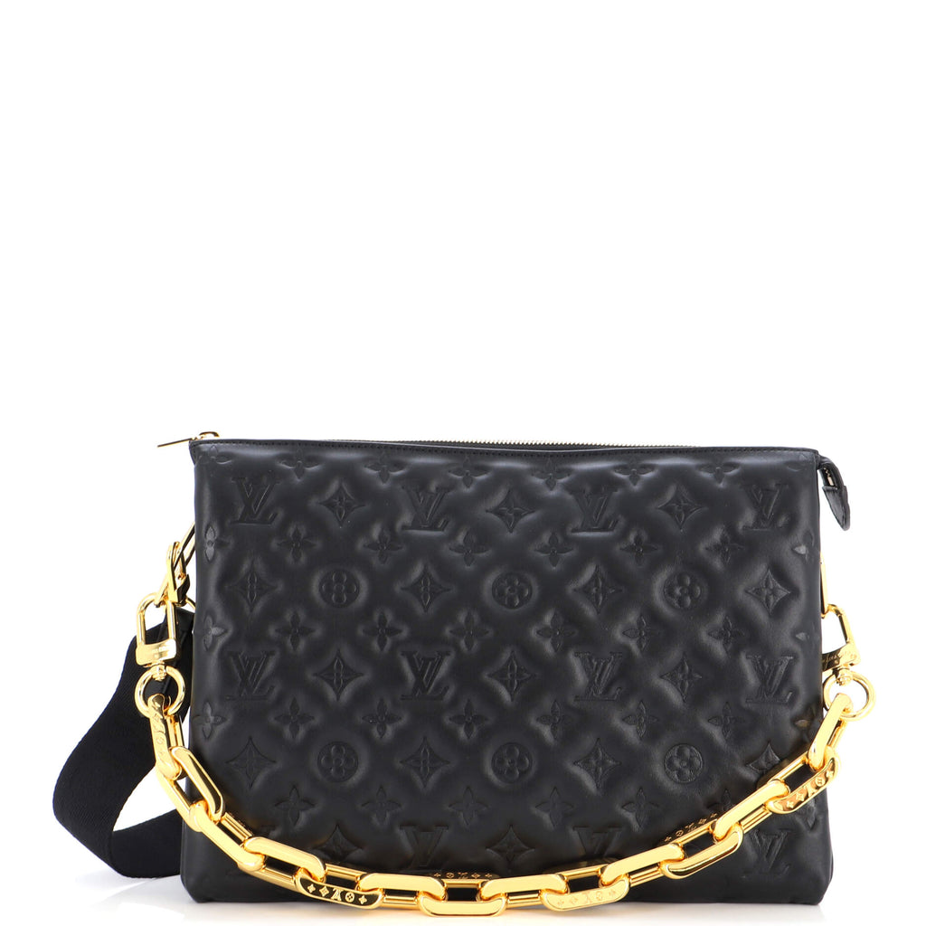 Coussin leather handbag Louis Vuitton Black in Leather - 21769767