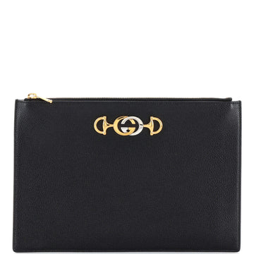 Gucci Zumi Zip Pouch Leather Medium
