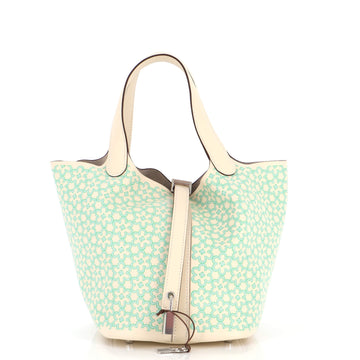 Hermes Picotin Lock Bag Lucky Daisy Printed Swift PM