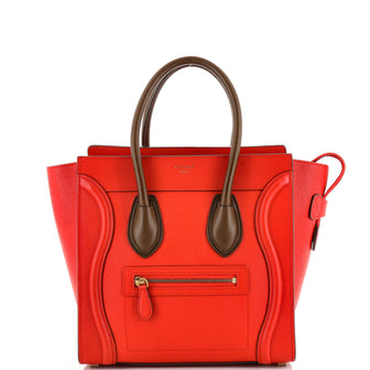 Celine Bicolor Luggage Bag Leather Micro