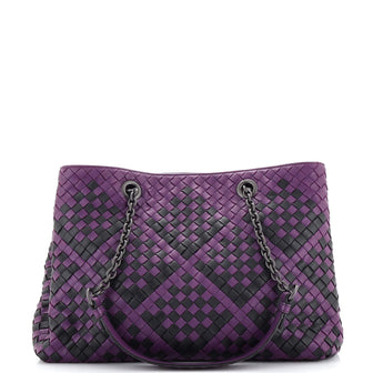 Bottega Veneta Double Chain Tote Intrecciato Nappa Medium