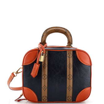 Louis Vuitton Valisette Handbag Calfskin with Reverse Monogram Canvas PM
