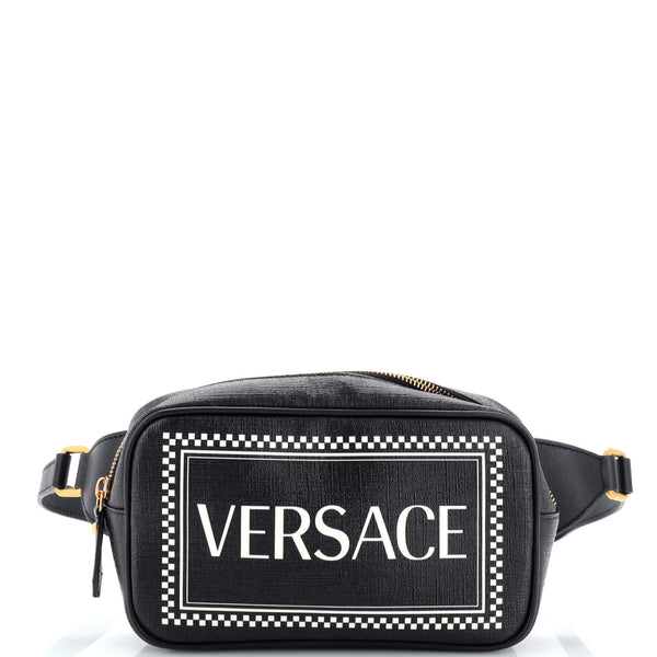 Derivation gravid hval Versace 90s Vintage Belt Bag Printed Leather Black 21775361