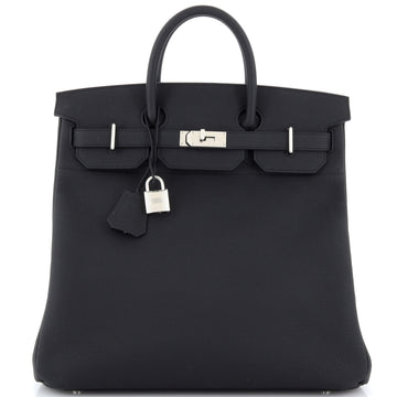 Hermes HAC Birkin Bag Black Togo with Palladium Hardware 40