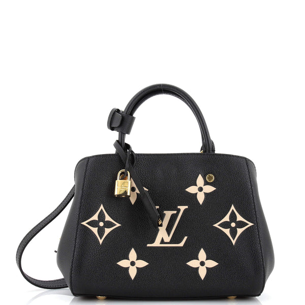 Montaigne leather crossbody bag Louis Vuitton Black in Leather - 18762208