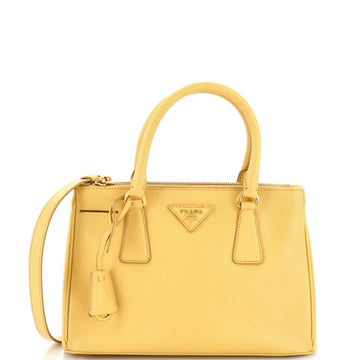 Prada Double Zip Lux Tote Saffiano Leather Mini