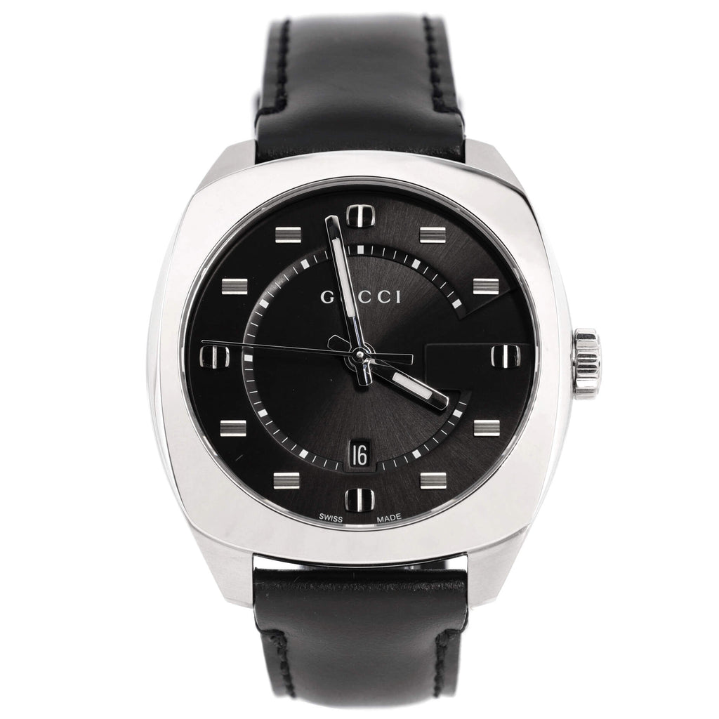 Gucci GG2570 Quartz Watch Stainless Steel and Leather 41 217780