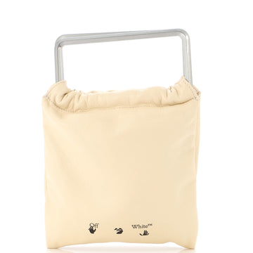 Off White Allen Flat Rectangular Top Handle Bag Leather