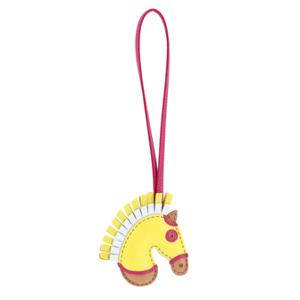 Hermes GeeGee Camail Bag Charm Leather
