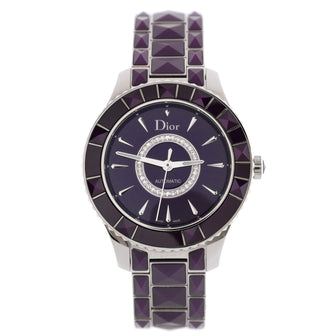 Christian Dior Christal Automatic Watch Stainless Steel and Sapphire Crystals with Diamond Dial 38