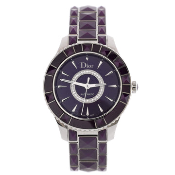 Christian Dior Christal Automatic Watch Stainless Steel and Sapphire Crystals with Diamond Dial 38