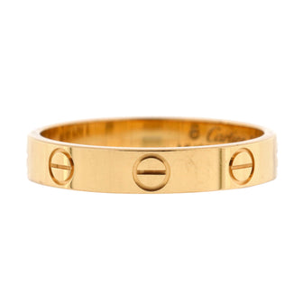 Cartier Love Wedding Band Ring 18K Yellow Gold