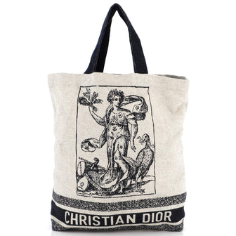Christian Dior Cruise Shopping Tote Printed Canvas