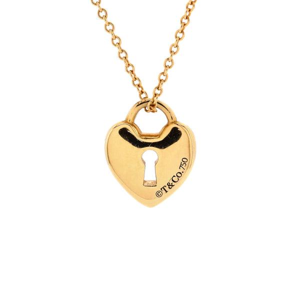 Tiffany & Co. Tiffany Lock Medium 18ct Rose-gold Pendant Necklace in  Metallic | Lyst UK