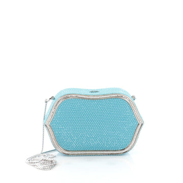 Judith Leiber Minaudiere Crystal Small Blue 2178402