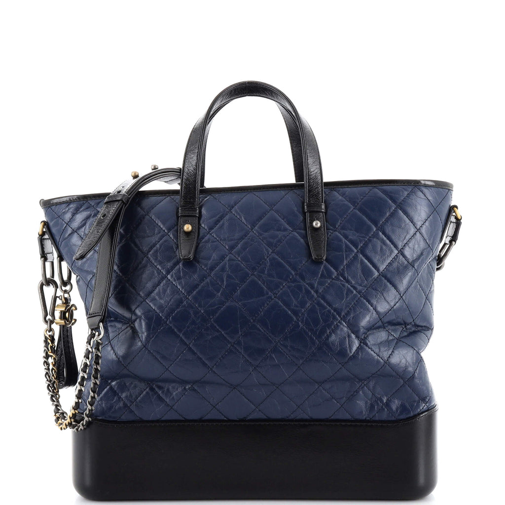 pence Tentacle Recite Chanel Gabrielle Shopping Tote Quilted Calfskin Large Blue 2178661