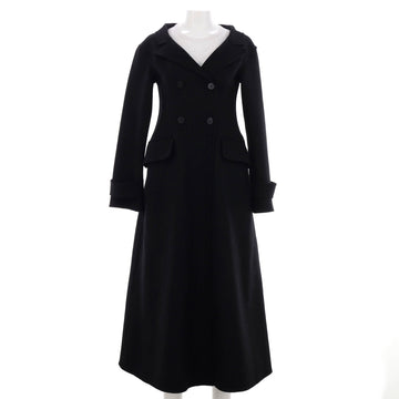 Christian Dior Women's Double Breasted Long Peacoat Wool Blend