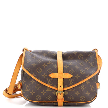 Louis Vuitton Saumur Handbag Monogram Canvas 30