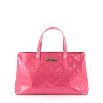 Louis Vuitton Wilshire Handbag Monogram Vernis PM Pink 2179402