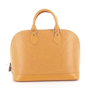 Louis Vuitton Vintage Alma Handbag Epi Leather PM Yellow 2179404