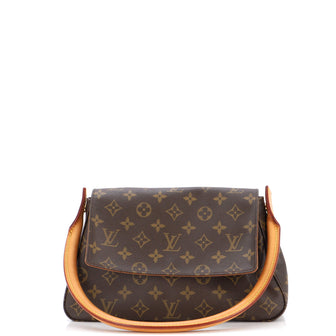 Louis Vuitton Looping Handbag Monogram Canvas Mini Brown 217940130