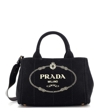 Prada Canapa Convertible Tote Canvas Mini