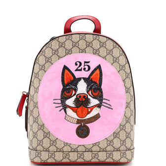Gucci Zip Around Backpack Printed GG Coated Canvas Small